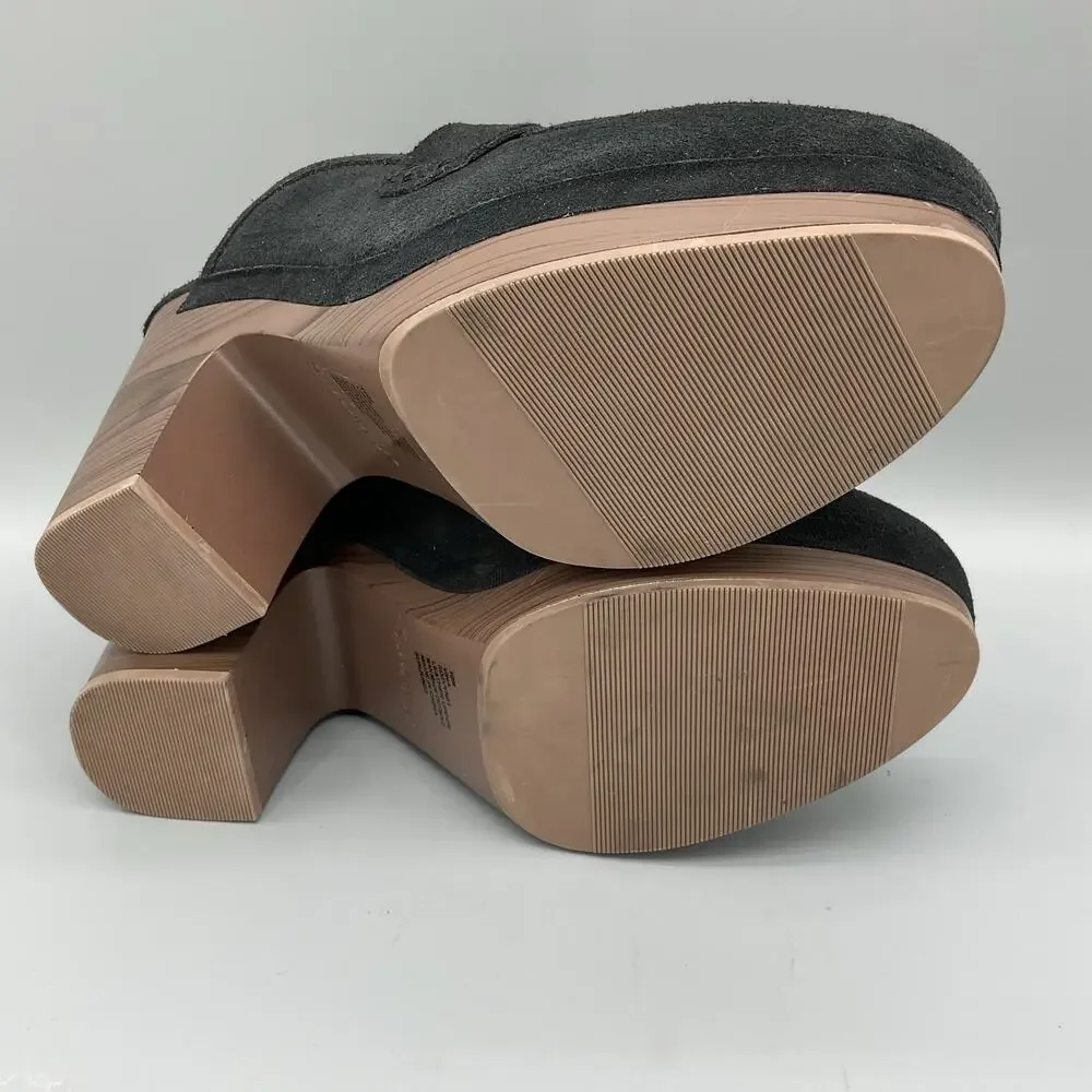 NEW Splendid Women’s Vina Suede Platform Clogs Black Size 10M - Picture 9 of 11